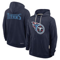 Davalo T.Titans Navy LOGO Pullover Hoodies Home Game Blank Player Stitched Jerseys