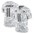 Davalo T.Titans #11 Jermaine Johnson II Player Arctic Camo Limited Salute to Service Home Game Stitched Jerseys