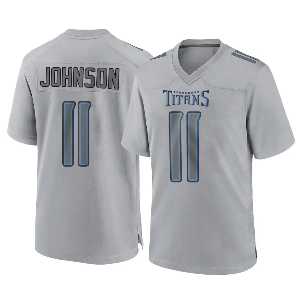 Davalo T.Titans #11 Jermaine Johnson II Player Gray Atmosphere Fashion Home Game Stitched Jerseys