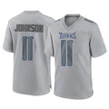 Davalo T.Titans #11 Jermaine Johnson II Player Gray Atmosphere Fashion Home Game Stitched Jerseys