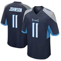 Davalo T.Titans #11 Jermaine Johnson II Player Navy Home Game Stitched Jerseys