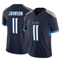 Davalo T.Titans #11 Jermaine Johnson II Player Navy Limited Vapor F.U.S.E. Home Game Stitched Jerseys