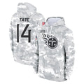 Davalo T.Titans #14 Carnell Tate Player Camo Arctic Salute to Service Pullover Hoodies Home Game Stitched Jerseys