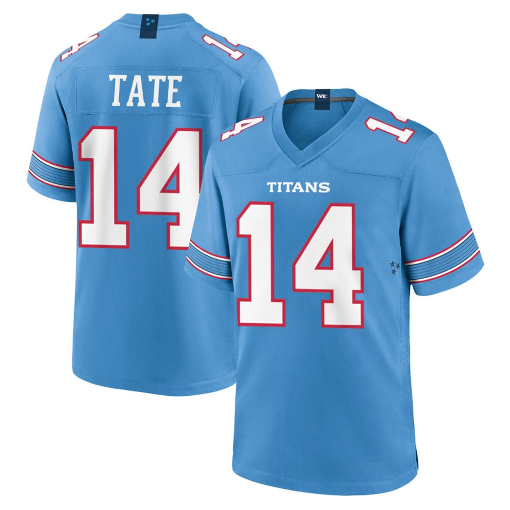 Davalo T.Titans #14 Carnell Tate Player Light Blue 2026 Game Home Stitched Jerseys