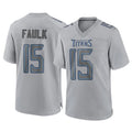 Davalo T.Titans #15 Keldric Faulk Player Gray Atmosphere Fashion Home Game Stitched Jerseys