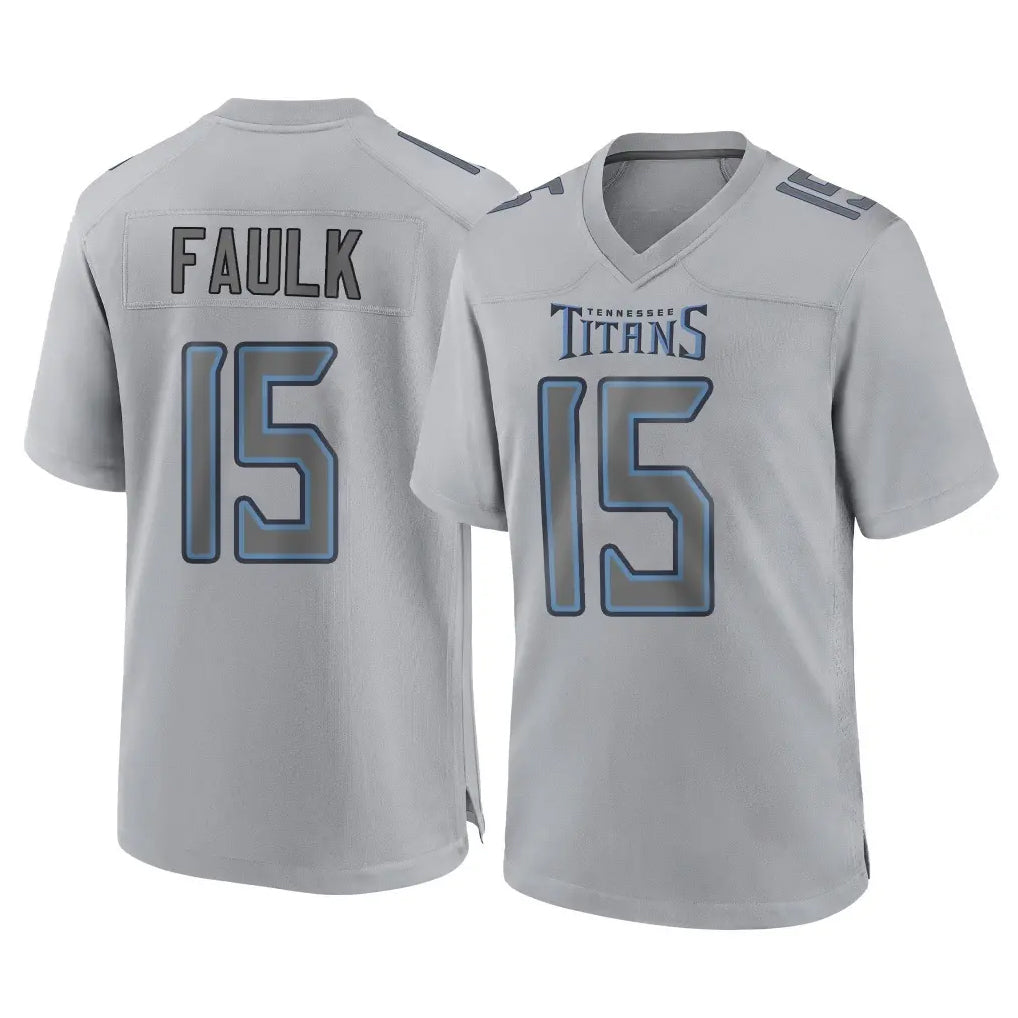 Davalo T.Titans #15 Keldric Faulk Player Gray Atmosphere Fashion Home Game Stitched Jerseys
