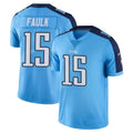 Davalo T.Titans #15 Keldric Faulk Player Light Blue Limited Color Rush Home Game Stitched Jerseys