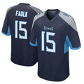 Davalo T.Titans #15 Keldric Faulk Player Navy Home Game Stitched Jerseys