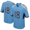 Davalo T.Titans #18 Cor'Dale Flott Player Light Blue Home Game Stitched Jerseys