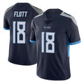 Davalo T.Titans #18 Cor'Dale Flott Player Navy Limited Vapor Untouchable Home Game Stitched Jerseys
