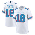 Davalo T.Titans #18 Cor'Dale Flott Player White 2026 Game Home Stitched Jerseys