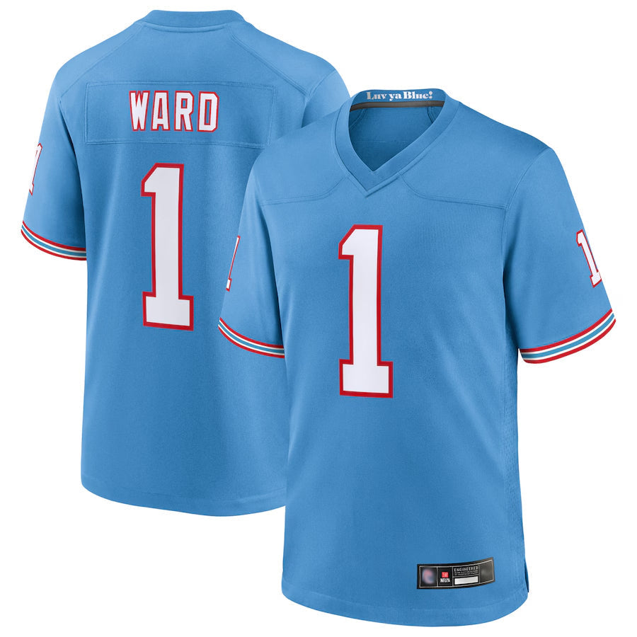 Davalo T.Titans #1 Cameron Ward Player Light Blue Replica Limited Game Stitched Jerseys