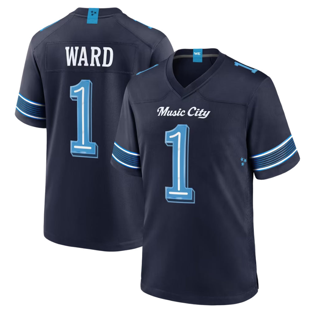 Davalo T.Titans #1 Cameron Ward Player Navy 2026 Rivalries Collection Home Game Stitched Jerseys