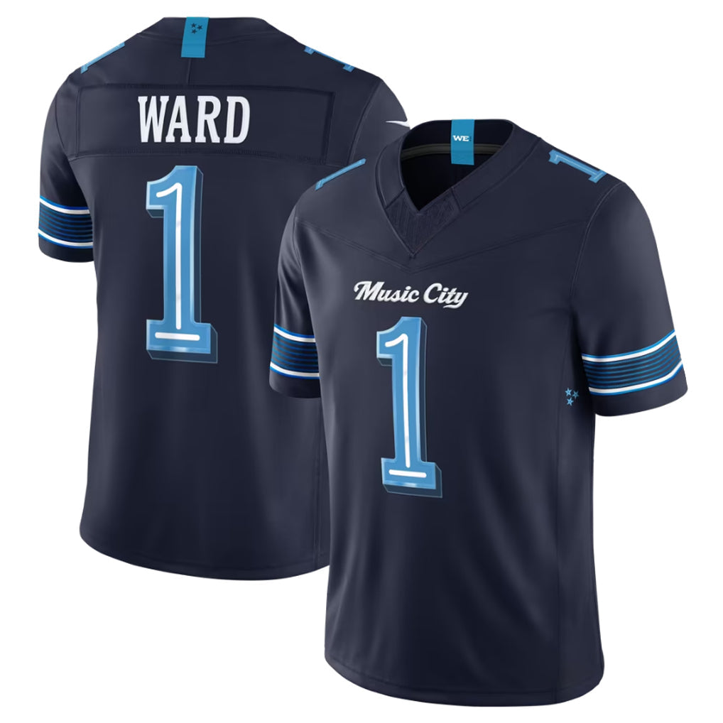Davalo T.Titans #1 Cameron Ward Player Navy 2026 Rivalries Collection Limited Home Game Stitched Jerseys
