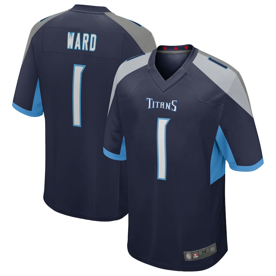 Davalo T.Titans #1 Cameron Ward Player Navy Game Stitched Jerseys