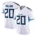 Davalo T.Titans #20 Tony Pollard Player White 2025 Vapor Limited Home Game Stitched Jerseys