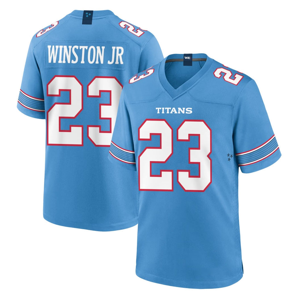 Davalo T.Titans #23 Kevin Winston Jr. Player Light Blue 2026 Game Home Stitched Jerseys