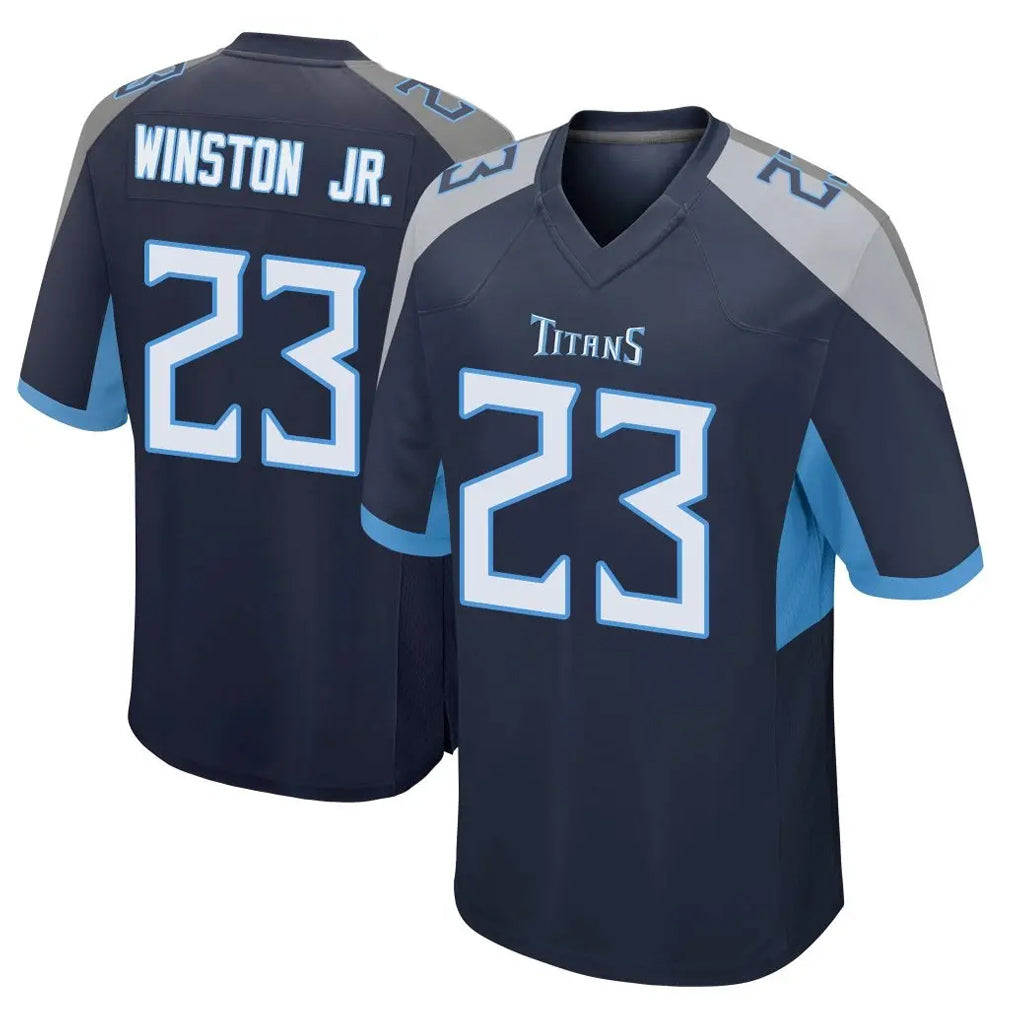 Davalo T.Titans #23 Kevin Winston Jr. Player Navy Home Game Stitched Jerseys