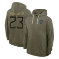 Davalo T.Titans #23 Kevin Winston Jr. Player Olive Salute to Service Hoodies Home Game Stitched Jerseys