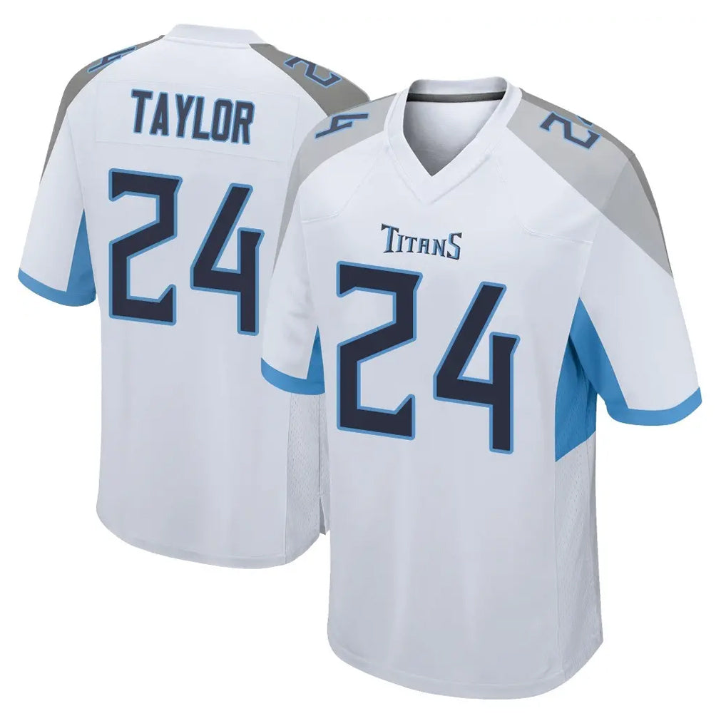 Davalo T.Titans #24 Alontae Taylor Player White Home Game Stitched Jerseys