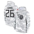 Davalo T.Titans #26 Marcus Harris Player Camo Arctic Salute to Service Pullover Hoodies Home Game Stitched Jerseys
