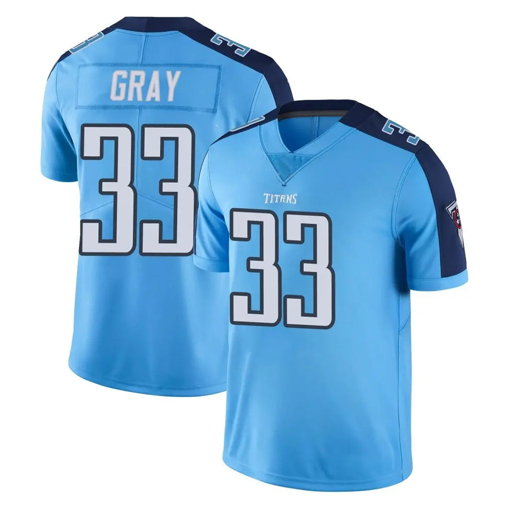 Davalo T.Titans #33 Cedric Gray Player Light Blue Limited Color Rush Home Game Stitched Jerseys