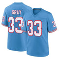Davalo T.Titans #33 Cedric Gray Player Light Blue Oilers Throwback Home Game Stitched Jerseys