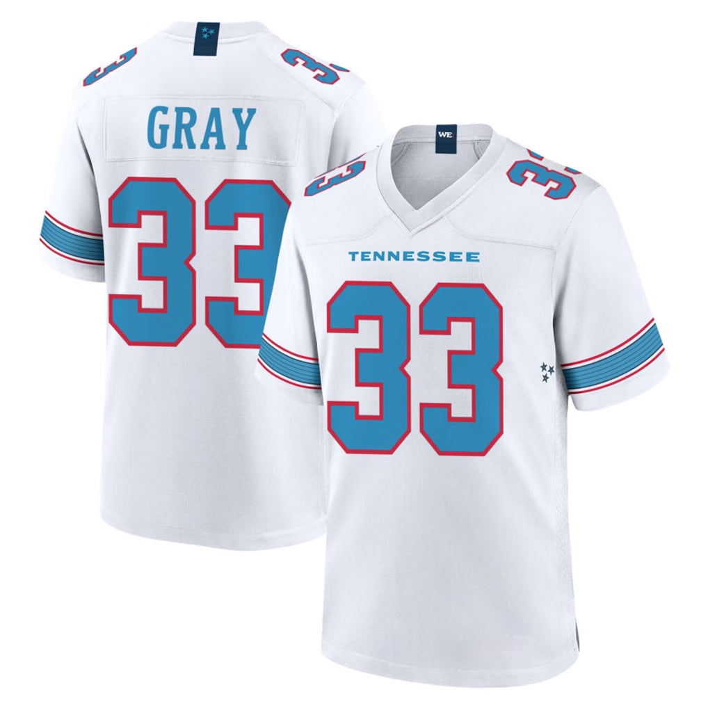 Davalo T.Titans #33 Cedric Gray Player White 2026 Game Home Stitched Jerseys