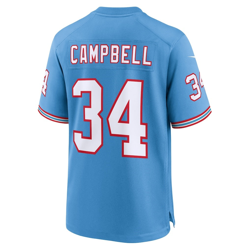 Davalo T.Titans #34 Earl Campbell Light Blue Retired Player Alternate Game Stitched Jerseys