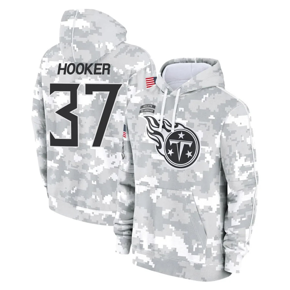 Davalo T.Titans #37 Amani Hooker Player Camo Arctic Salute to Service Pullover Hoodies Home Game Stitched Jerseys