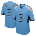Davalo T.Titans #3 Tommy Townsend Player Light Blue Home Game Stitched Jerseys