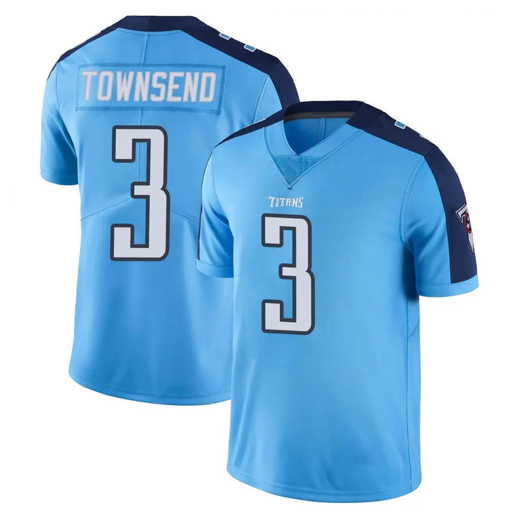 Davalo T.Titans #3 Tommy Townsend Player Light Blue Limited Color Rush Home Game Stitched Jerseys