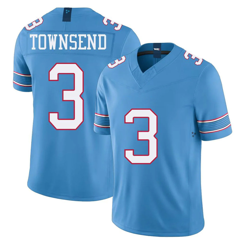 Davalo T.Titans #3 Tommy Townsend Player Light Blue Team Vapor F.U.S.E. Limited Home Game Stitched Jerseys