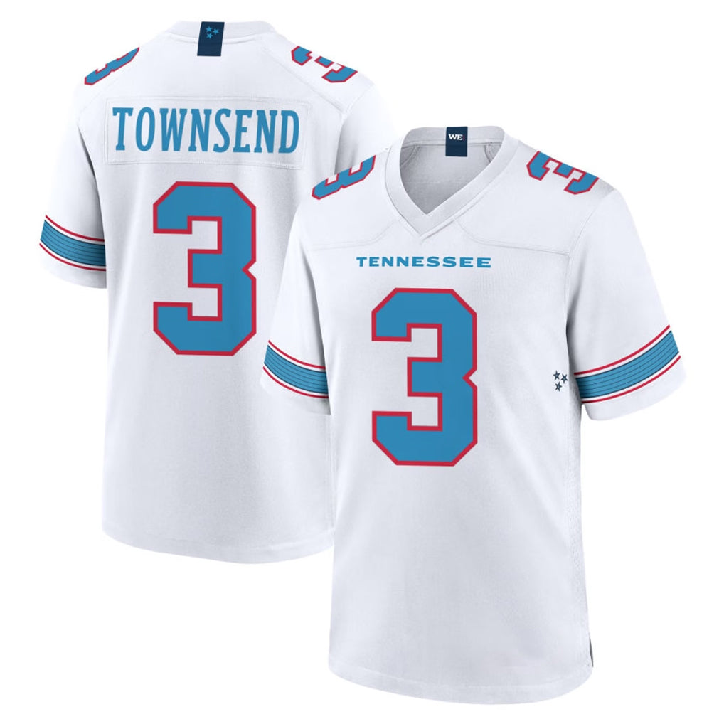 Davalo T.Titans #3 Tommy Townsend Player White 2026 Game Home Stitched Jerseys