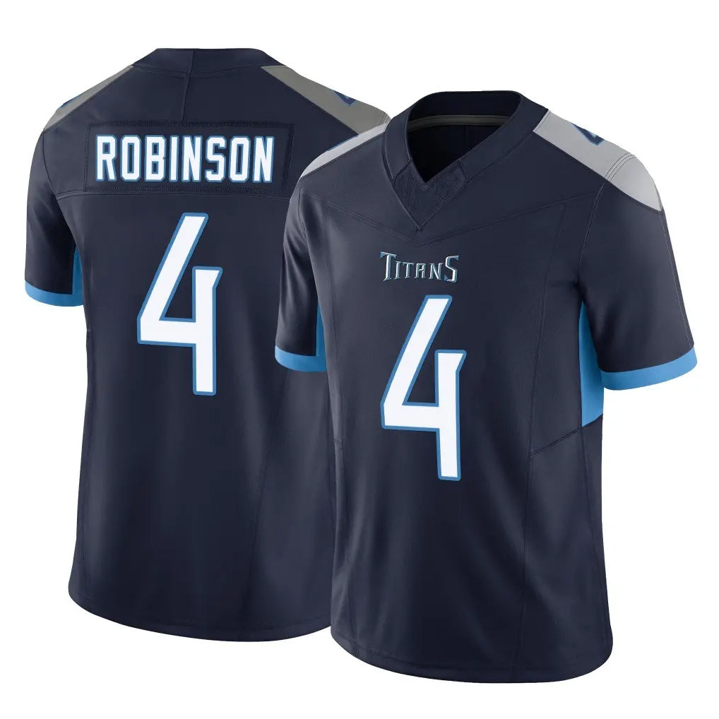 Davalo T.Titans #4 Wan'Dale Robinson Player Navy Limited Vapor F.U.S.E. Home Game Stitched Jerseys