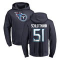 Davalo T.Titans #51 Austin Schlottmann Player Navy Logo Pullover Hoodies Home Game Stitched Jerseys