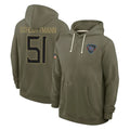Davalo T.Titans #51 Austin Schlottmann Player Olive Salute to Service Hoodies Home Game Stitched Jerseys