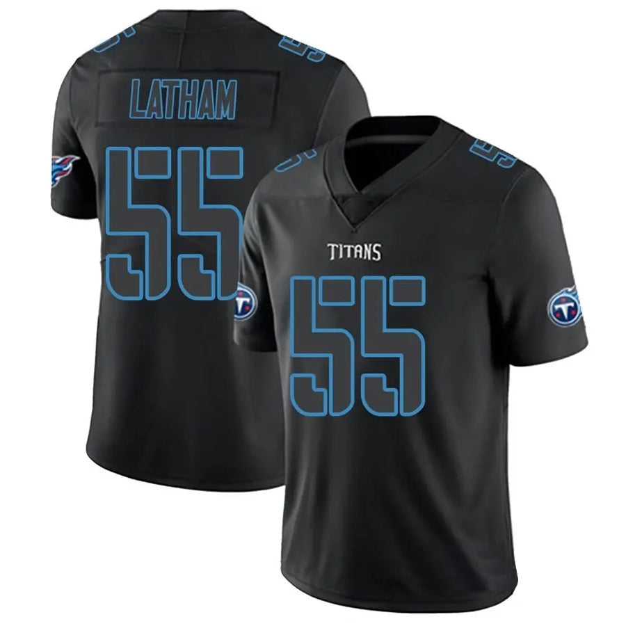 Davalo T.Titans #55 JC Latham Player Black Fashion Elite Limited Stitched Jerseys