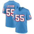Davalo T.Titans #55 JC Latham Player Blue Throwback Alternate Game Stitched Jerseys