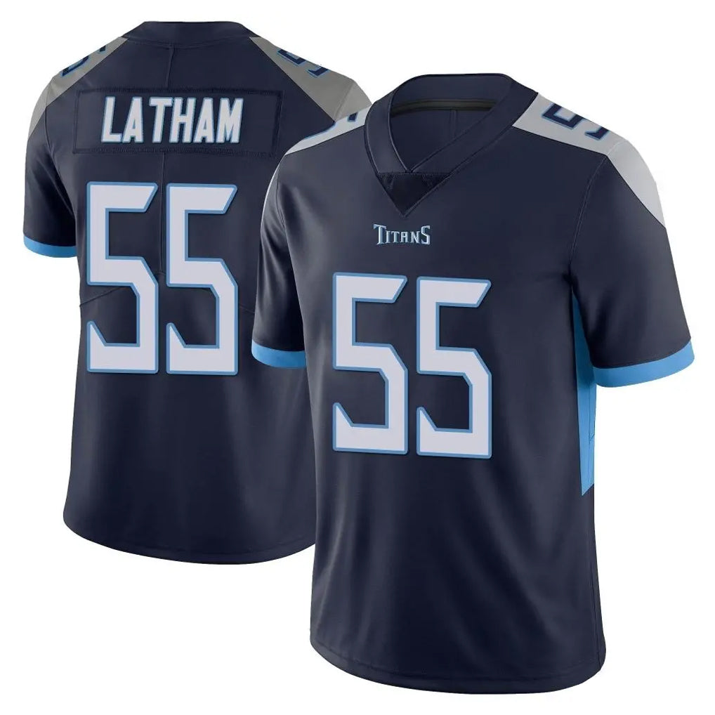 Davalo T.Titans #55 JC Latham Player Navy Limited Vapor Untouchable Home Game Stitched Jerseys
