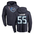 Davalo T.Titans #55 JC Latham Player Navy Logo Pullover Hoodies Home Game Stitched Jerseys