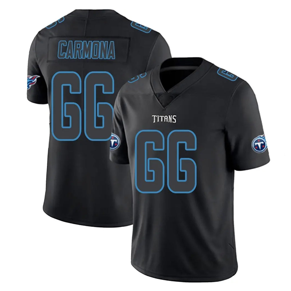 Davalo T.Titans #66 Fernando Carmona Jr. Player Black Impact Limited Home Game Stitched Jerseys