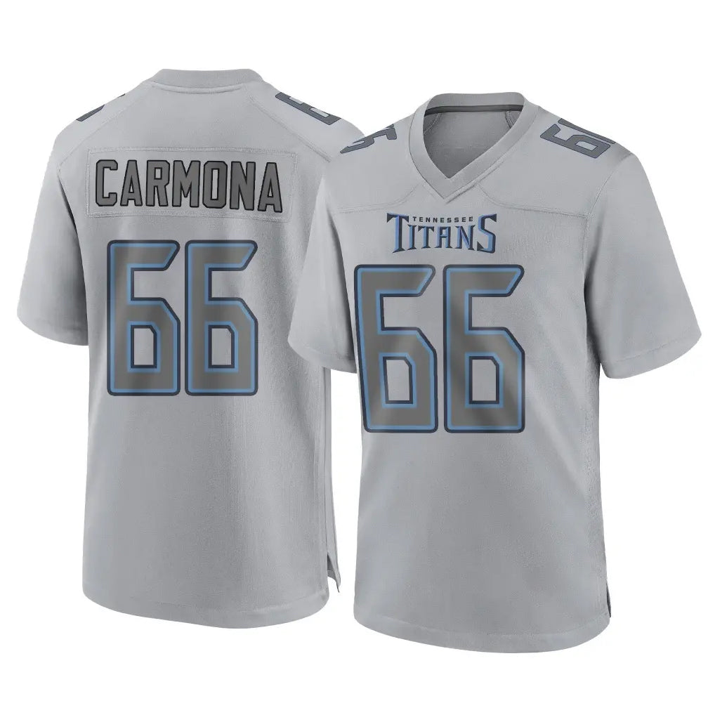 Davalo T.Titans #66 Fernando Carmona Jr. Player Gray Atmosphere Fashion Home Game Stitched Jerseys
