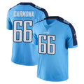 Davalo T.Titans #66 Fernando Carmona Jr. Player Light Blue Limited Color Rush Home Game Stitched Jerseys