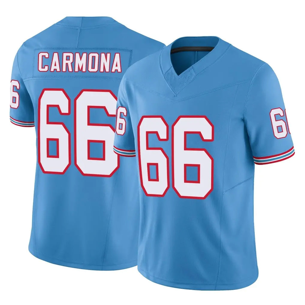 Davalo T.Titans #66 Fernando Carmona Jr. Player Light Blue Limited Vapor F.U.S.E. Home Game Stitched Jerseys
