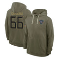 Davalo T.Titans #66 Fernando Carmona Jr. Player Olive Salute to Service Hoodies Home Game Stitched Jerseys