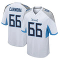 Davalo T.Titans #66 Fernando Carmona Jr. Player White Home Game Stitched Jerseys