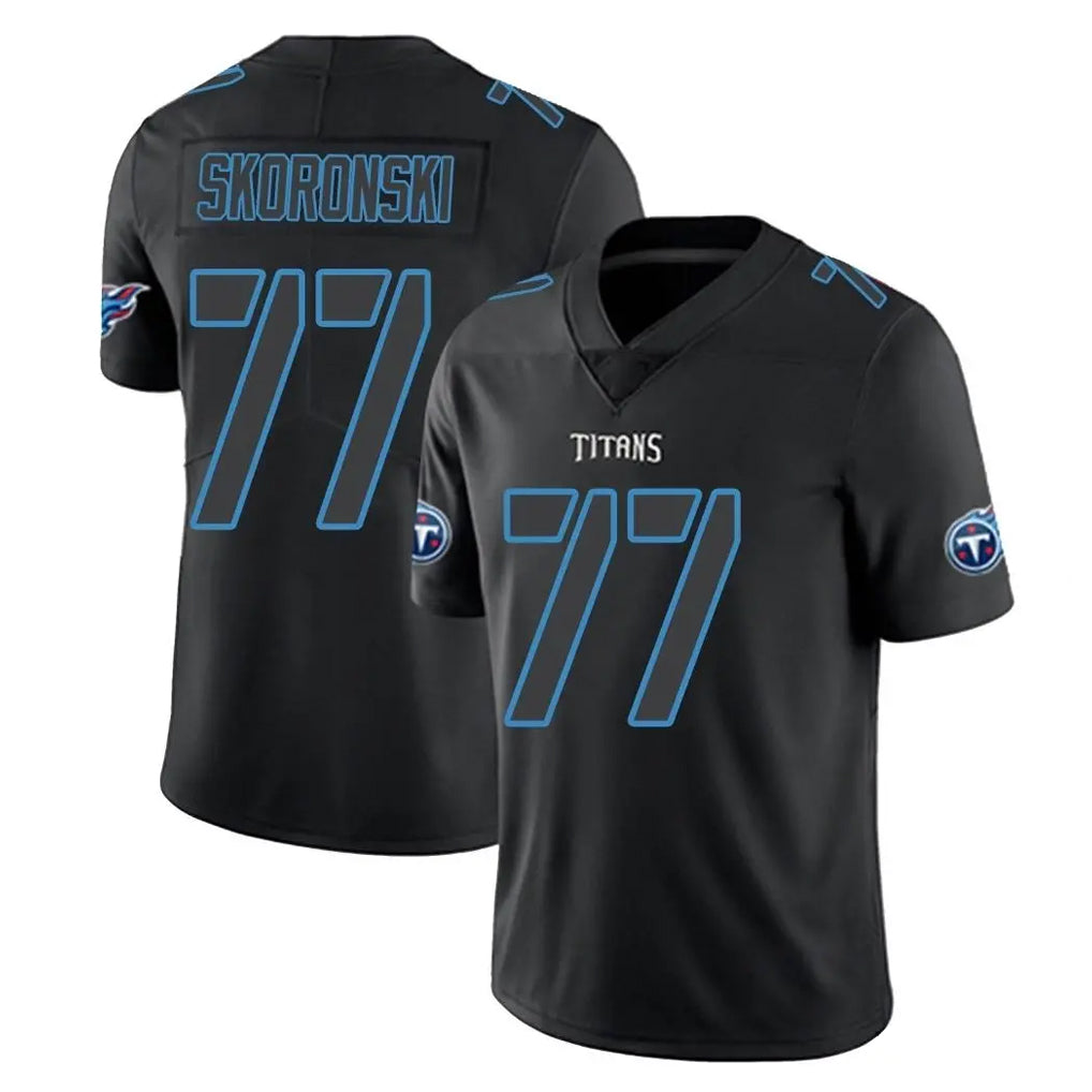 Davalo T.Titans #77 Peter Skoronski Player Black Impact Limited Home Game Stitched Jerseys