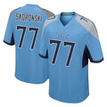 Davalo T.Titans #77 Peter Skoronski Player Light Blue Home Game Stitched Jerseys