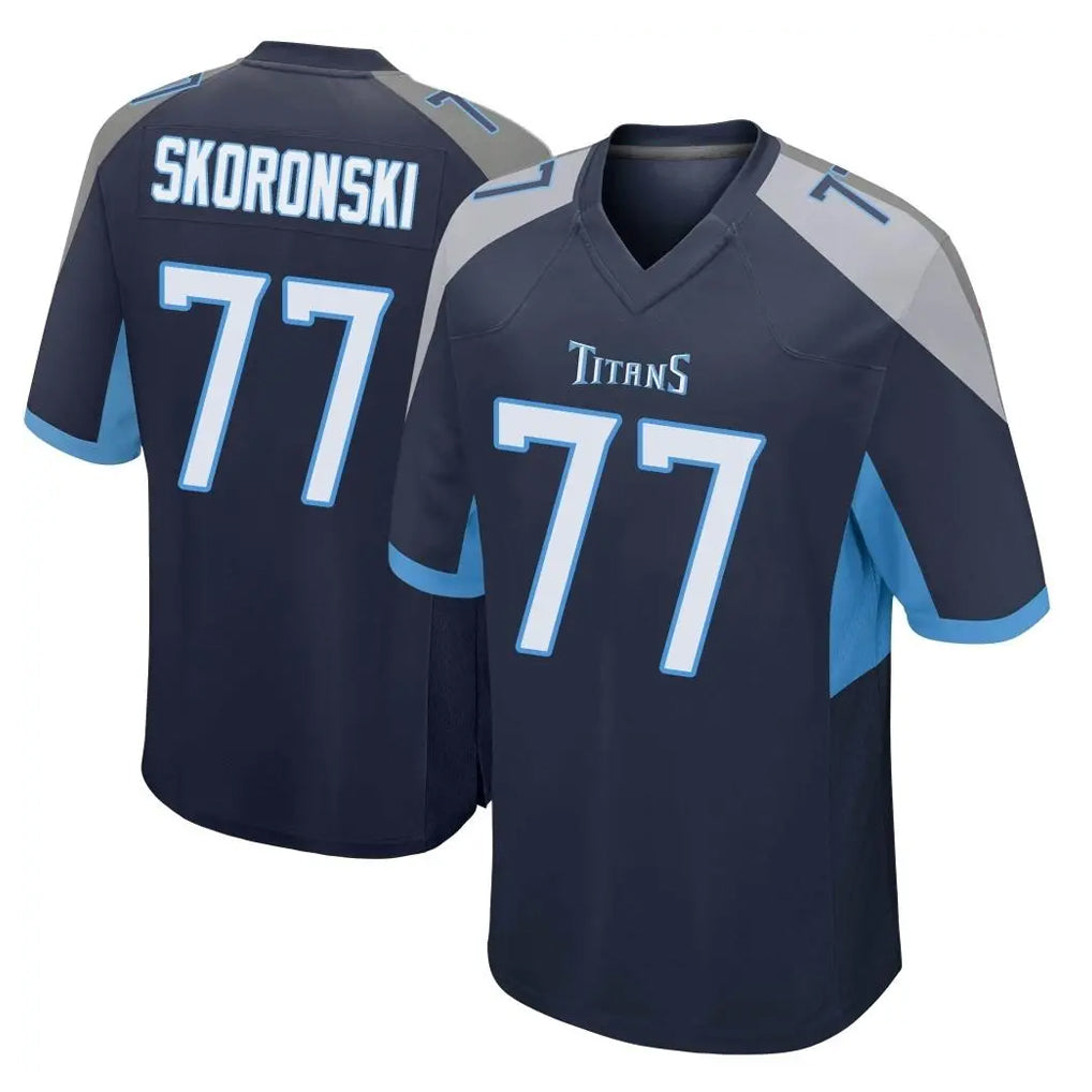Davalo T.Titans #77 Peter Skoronski Player Navy Home Game Stitched Jerseys